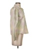 Just 100% Cotton Metallic Ivory Long Sleeve Blouse Size XS - photo 4