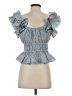Ulla Johnson 100% Linen Blue Sleeveless Blouse Size 2 - photo 2