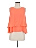 Stella Luce 100% Polyester Orange Sleeveless Blouse Size M - photo 1