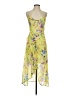 Rays for Days 100% Rayon Floral Yellow Cocktail Dress Size S - photo 1