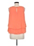 Stella Luce 100% Polyester Orange Sleeveless Blouse Size M - photo 2