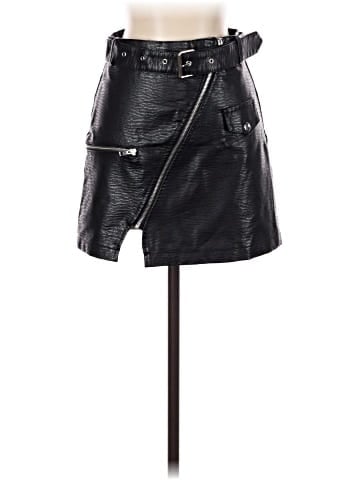 Polly Faux Leather Skirt (view 1)