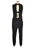 Parker 100% Silk Solid Black Jumpsuit Size S - photo 2