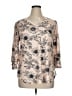 Xieerduo Tan 3/4 Sleeve Blouse Size XL - photo 1