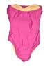 J.Crew Color Block Pink One Piece Swimsuit Size 8 - photo 2
