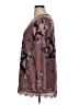 Unbranded Floral Burgundy Long Sleeve Blouse Size XL - photo 5