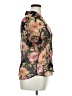 Apparenza 100% Polyester Floral Black Short Sleeve Blouse Size XL - photo 4