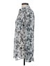 Kardashian Kollection 100% Polyester Animal Print Silver Long Sleeve Blouse Size XS - photo 5