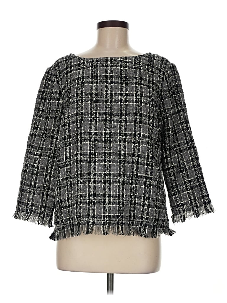 Pre-owned Anne Klein Pullover Sweater In Gray