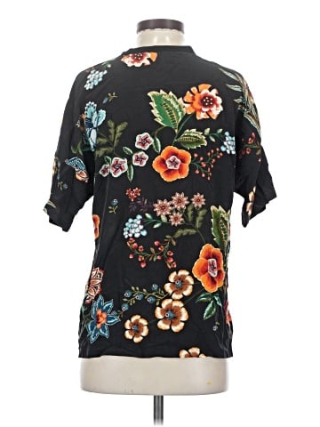 Johnny Was Short Sleeve Silk Top (view 2)