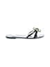J.Crew 100% Leather Silver Black Sandals Size 8 - photo 1