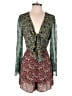 Alice + Olivia 100% Polyester Paisley Green Romper Size 6 - photo 1