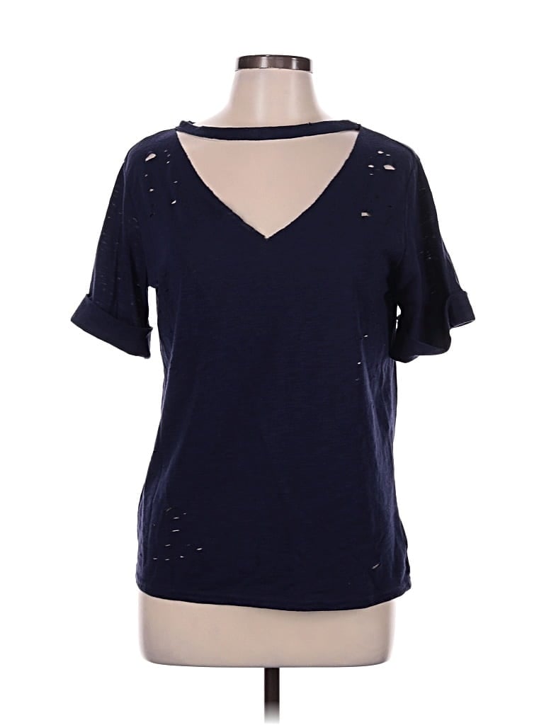 Pre-owned Honey Punch Short Sleeve T-shirt In Blue
