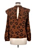 Topshop Animal Print Brown Long Sleeve Blouse Size 8 - photo 2