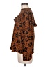 Topshop Animal Print Brown Long Sleeve Blouse Size 8 - photo 5