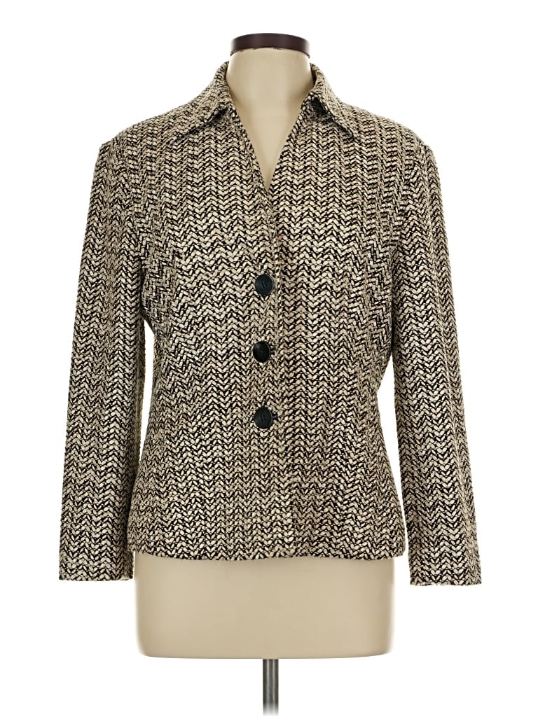 Pre-owned Talbots Blazer Jacket In Gold
