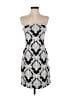 Basix Black Label 100% Polyester Silver Black Cocktail Dress Size 2 - photo 1