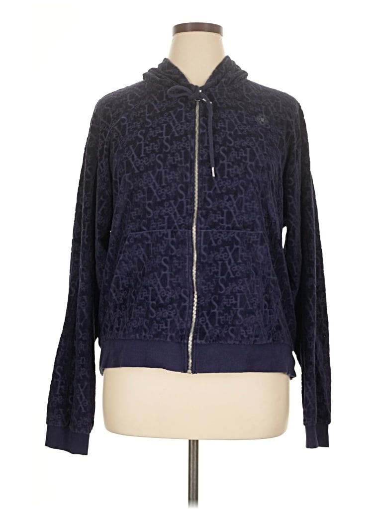 Pre-owned Savage X Fenty Zip Up Hoodie In Blue