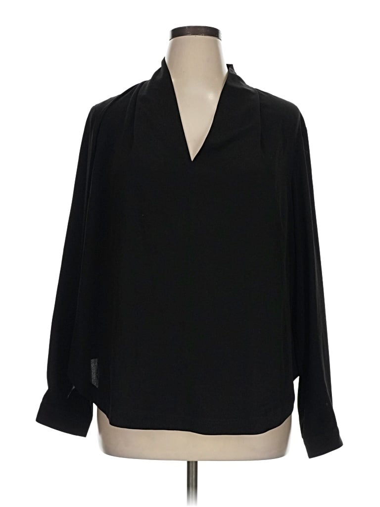 Pre-owned Universal Standard Long Sleeve Blouse In Black