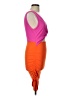 Shein Color Block Orange Cocktail Dress Size L - photo 4