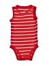 Carter's 100% Cotton Stripes Red Short Sleeve Onesie 6-9 MO / 9 MO - photo 1
