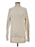 Gap 100% Cotton Solid Ivory Turtleneck Sweater Size S - photo 1