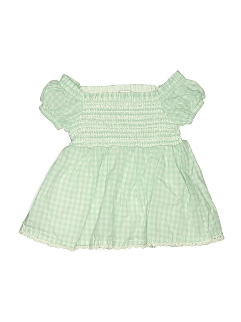 Pre-owned Max Studio Kids' Short Sleeve Blouse In Green