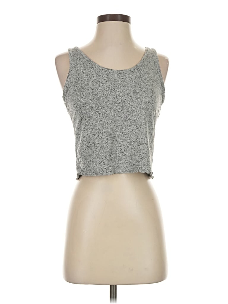Pre-owned Colsie Sleeveless Top Gray Scoop Neck Tops