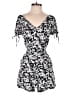 Express 100% Rayon Floral Black White Romper Size M (estimated) - photo 1