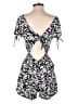 Express 100% Rayon Floral Black White Romper Size M (estimated) - photo 2