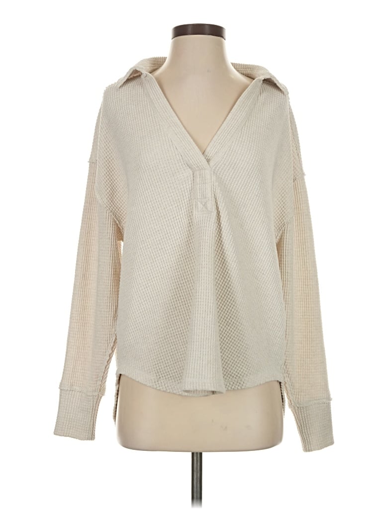 Pre-owned Aerie Pullover Sweater In Ivory