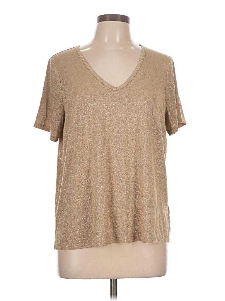 Pre-owned Old Navy Short Sleeve T-shirt In Tan