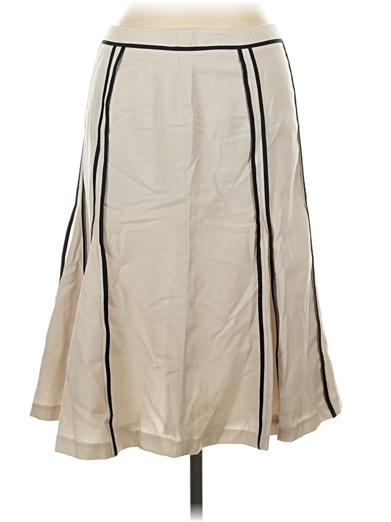 Pre-owned Ann Taylor Loft Wool Skirt In Tan