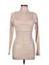 Blue Rain Tan Long Sleeve Top Size L - photo 1