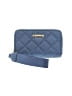 Mangano 100% Leather Blue Leather Wristlet One size - photo 1