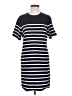 Express 100% Cotton Stripes Blue Casual Dress Size XS - photo 1