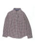 Ben Sherman Checkered-gingham Burgundy Long Sleeve Button-Down Shirt Size 14 - 16 - photo 1