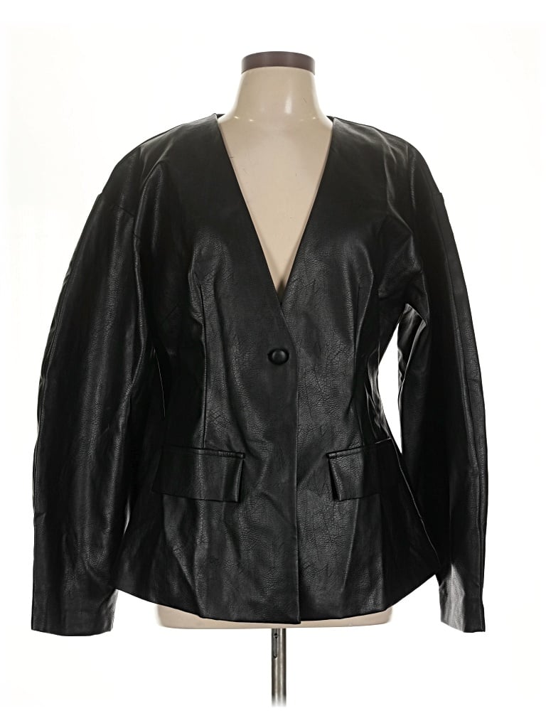 Pre-owned Prettylittlething Blazer Jacket In Black