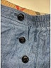 Burberry 100% Cotton Chevron-herringbone Blue Shorts 9-12 MO / 12 MO - photo 6