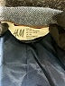 H&M 100% Cotton Chevron-herringbone Gray Blue Blazer Size 7 - photo 3