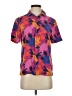 Target 100% Rayon Print Purple Short Sleeve Blouse Size XS - photo 1