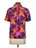 Target 100% Rayon Print Purple Short Sleeve Blouse Size XS - photo 2