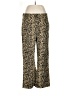 J.Crew Animal Print Gold Black Casual Pants Size 32 waist - photo 1
