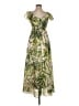 Taylor 100% Polyester Tropical Green Casual Dress Size 2 - photo 1