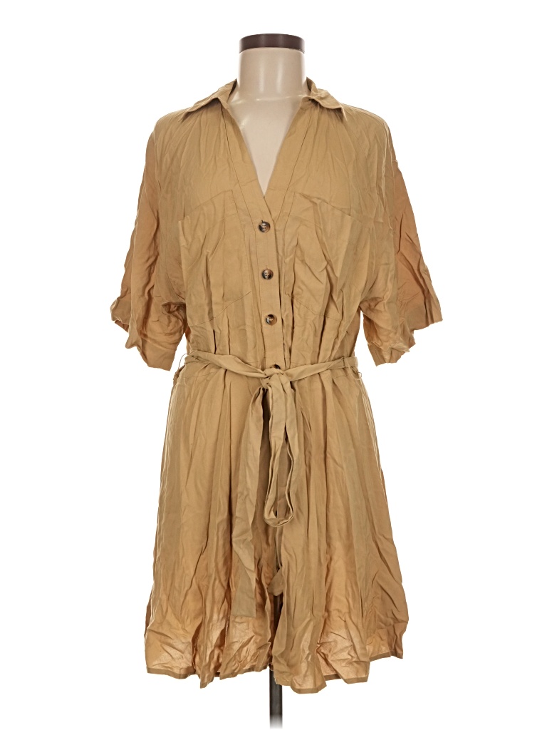 Pre-owned H&m Casual Dress In Tan