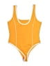 Kittenish Color Block Yellow One Piece Swimsuit Size L - photo 2