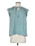 DR2 100% Polyester Teal Sleeveless Blouse Size S - photo 1