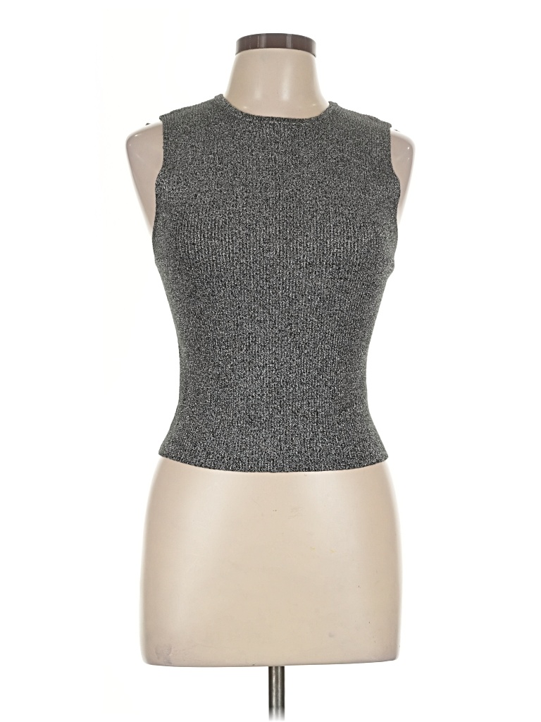 Pre-owned A New Day Sleeveless Top Gray High Neck Tops