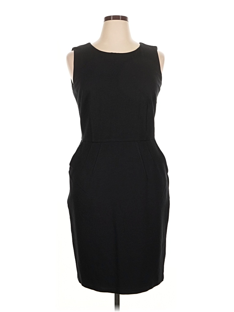 Pre-owned Lands' End Cocktail Dress In Black