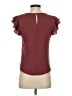 E&M Collection Burgundy Short Sleeve Top Size S - photo 2